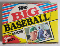 1988 Topps MLB Baseball BIG Baseball Cards 3rd Series Wax Pack Box with Sealed Wax Packs . Complete Box , 36 Packs