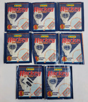 1993 - 94 Panini NHL Hockey Trading Sticker Sealed Packs . Eight (8) Packs , 6 Stickers per Pack .