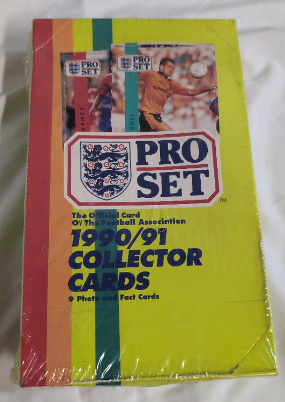 1990/91 Pro Set Soccer Sealed Collector Cards 48 Packs 9 Cards Per Pack