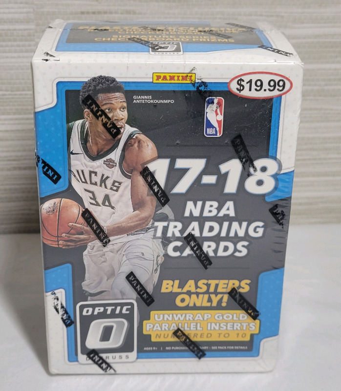 2017 - 18 Panini Optic NBA Basketball Trading Card Wax Box , Sealed . 7 Packs , 4 Cards per Pack