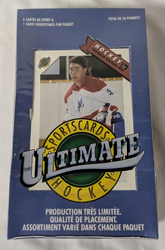 1991 Sealed Ultimate Sportscards Premier Edition Draft Picks 36 Wax Packs 6 Cards Per Pack 1 Sweepstakes Card Per Pack *French*