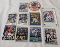 NFL Trading Card Lot With Chicago Bears Button