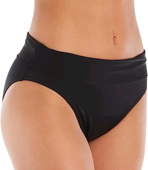 New MiracleSuit FoldOver Swim Bottoms Black (Size 14)