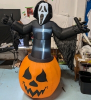 Spirit Halloween Ghost Face Inflatable 6' Tall Halloween Decoration.