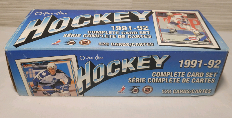 1991 - 92 O Pee Chee NHL Hockey Trading Card Set , Complete