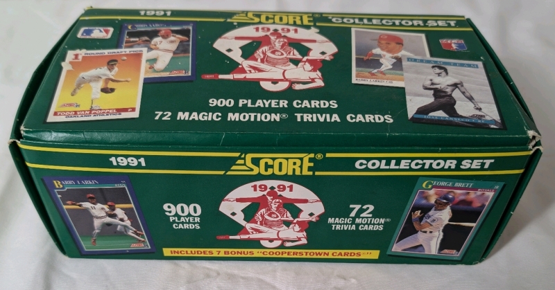 1991 Score MLB Baseball Collector Set Complete 900 Player Cards 72 Magic Motion Trivia Cards