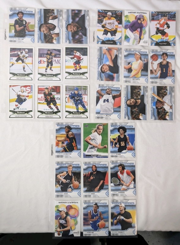 Lot Of Multi Sport Single Cards 27 Cards From American Football, Basketball, Tennis, Baseball, Golf, Hockey and Music