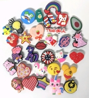 30 New Cute / Pink / Hearts / Cartoon-Themed Croc Charms | Longest 1.5" Across