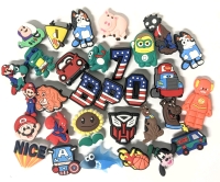 30 New Mario / Bluey / Superhero / Cartoon-Themed Croc Charms | Largest 1.6" Long