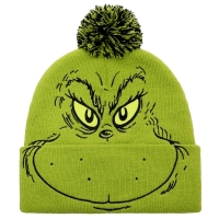New Seussville Dr. Seuss The Grinch Big Face Beanie | One Size Fits Most