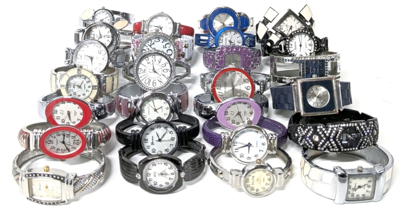 26 Assorted Ladies Fashion Open-Band Watches | Velacco, ZJ, Ecosse, ACO, Geneva, Finesse +