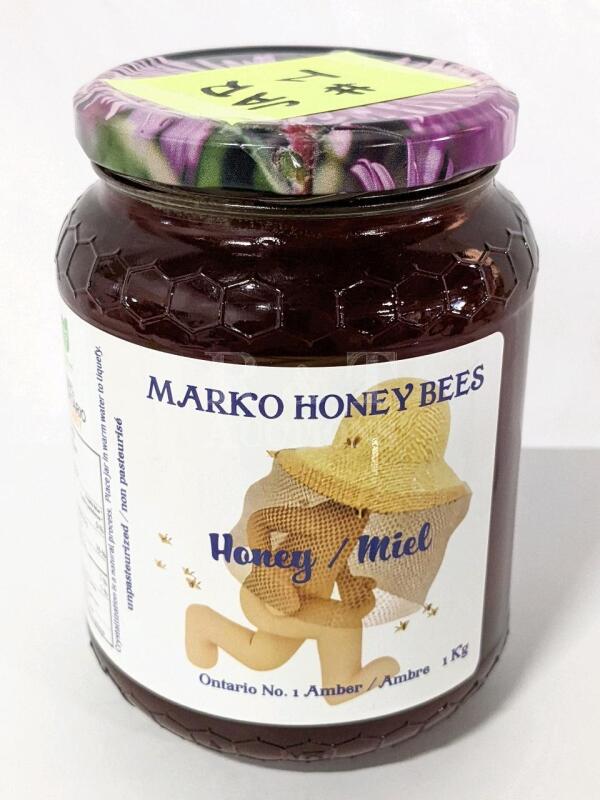 [DRAW Ticket#1] 1 KG Jar of Premium Ontario Amber Honey from Marko Honey Bees + 1 Ticket to Our Draw!