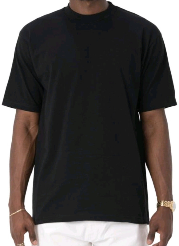 New | Proclub, Mens Size: Extra Large | Heavy Weight Plain Black T-Shirt