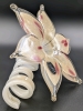 Stunning MURANO Italy Art Glass Flower Vase | Pink, Cream, Clear, White & Sparkles | 6.5" Tall - 4