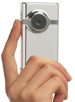 New | Flip Video Mino HD Chrome Camcorder W/ 4GB Memory, Reccords 60 Minutes