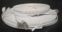 2 Pcs New | Cable Geeker Cat.6 UTP Flat Ethernet Cables W/ 30 AWG