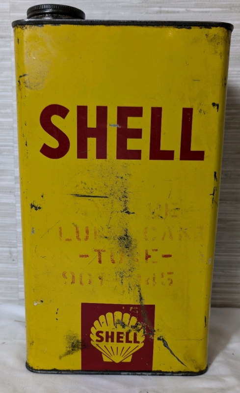 Vintage Shell Aeroshell Fluid 29 TGS - SM Hydraulic Fluid for Airplanes One Gallon Metal Can *Not For Use*
