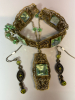 Uranium Green Victorian Bracelet Necklace Set - 8