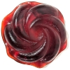 Brilliant Unsigned Fenton CADMIUM Ruby Red Glass Rose Ashtray | 8.15" Diameter x 2.2" Tall - 5