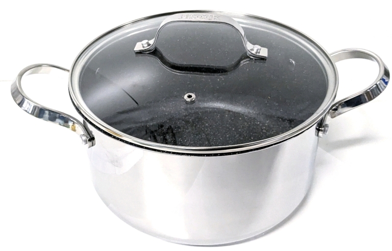 New Starfrit Heritage "The Rock" Casserole Pot w Lid | 9.25" Inside Diameter, 14" Handle to Handle, 5.25" Tall