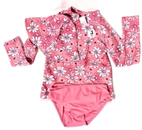 New Kids Pretty In Pink Daisy 3-Piece Swim Set (Size 5)