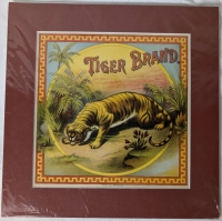 Vintage Tiger Brand Tobacco Company Crate Label Framed