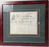 Antique 1882 Framed Frank Maguire Shipping Receipt St. Catharines