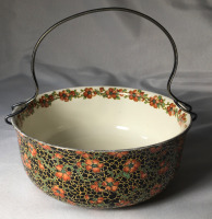 1920&rsquo;s Crown Ducal Red Poppy Bowl with Handle