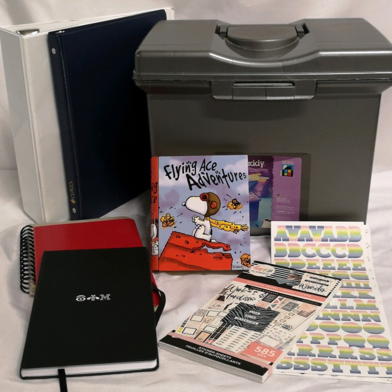School Accessories Note Books + File Caddy + Binders