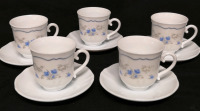 5 Arcopal Cups & Saucers - Made in France
