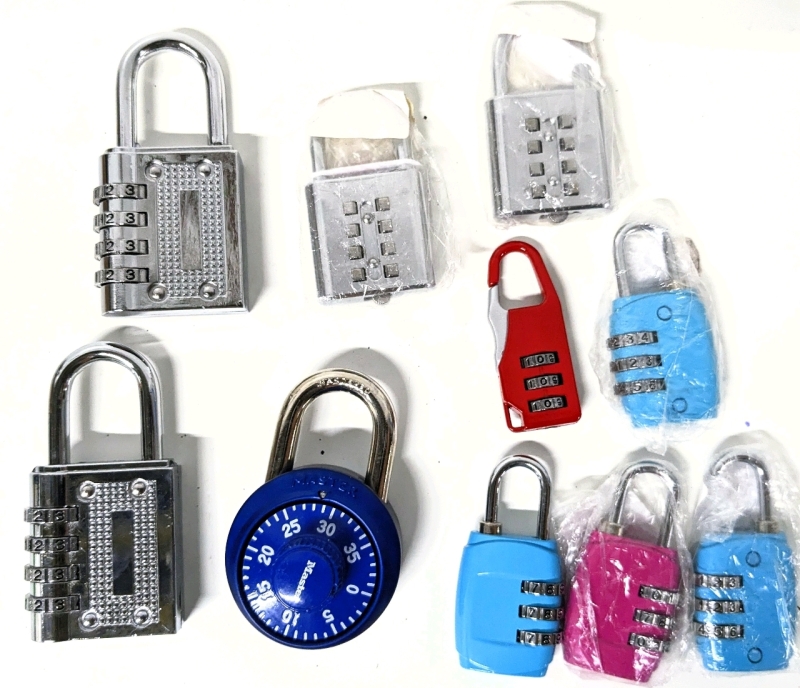 10 New Combination Locks | MasterLock, Luggage + | Largest 3.25" Long