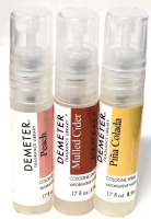 2 New Demeter Fragrance Library Mini Purse Cologne Sprays | Peach, Mulled Cider & Pīna Colada | 5ml ea
