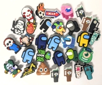 30 New Among Us / Horror / Star Wars / Sports / Stanley Cup-Themed Croc Charms | Up to 1.25" Long
