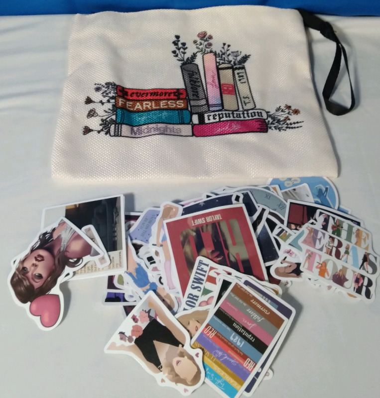 New Taylor Swift 9x7.5" Pencil Case and 40+ Stickers