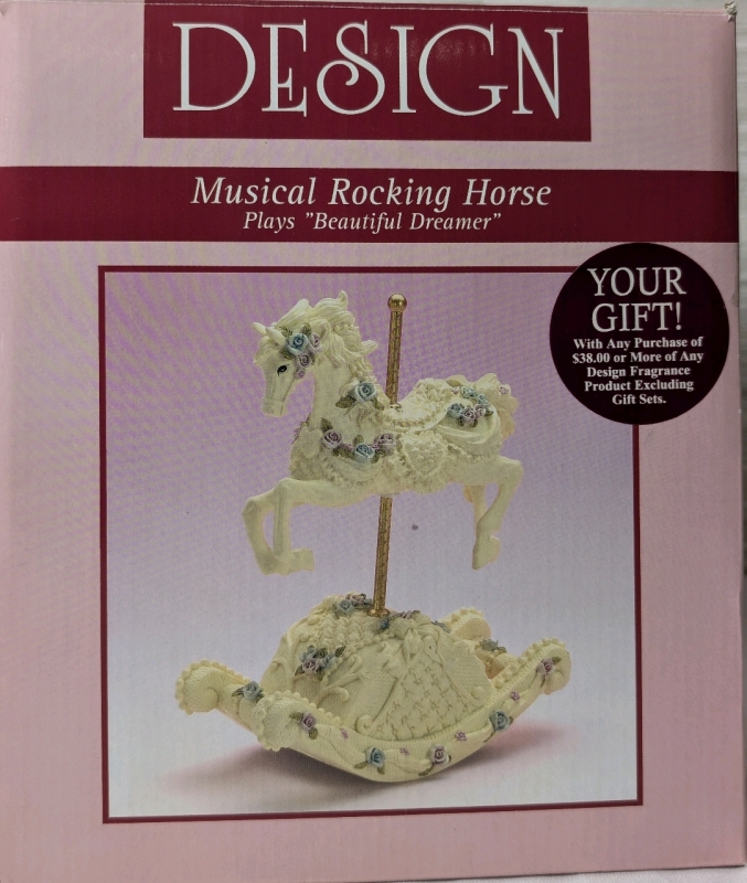 Vintage Design Musical Rocking Horse Plays "Beautiful Dreamer"