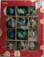 12 vintage Christmas Tree Ornaments