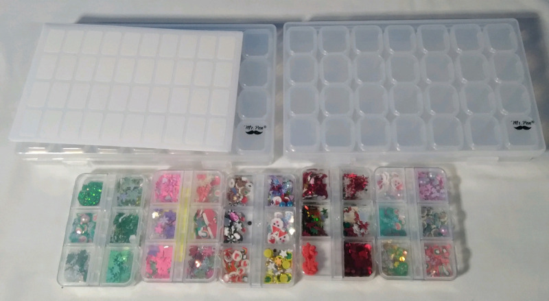 New Stickers and charms & 7x5" Storage Containers