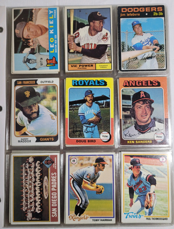 1960, 1962 + 1971 - 1991 Topps MLB Baseball Trading Card Singles . 108 Cards , No Doubles