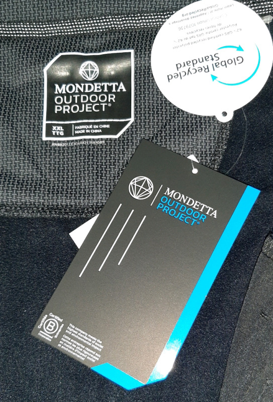 NEW with Tags - Black Mondetta Outdoor Project Trainer Jacket Size XXL