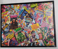 Framed Marvel / DC Comics 1000-Piece Puzzle Measures 31" &times; 24.5"