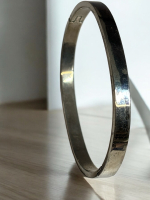 925 Sterling Silver Hinged Bracelet Stamped