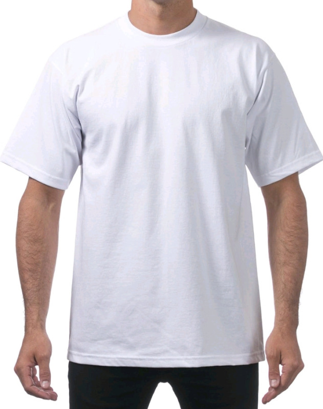New | Proclub,Mens Size: Extra Large | Heavy Weight Plain White T-Shirt
