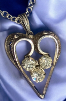 ESPO Flex Sterling CZ Filigree Heart Necklace