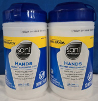 2 Packs New | Sani-Hands Instant Sanitizing Wipes | 150pcs Per Pack | Exp 2026/02