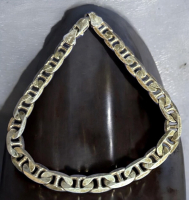 Vintage Sterling Silver 925 Italian Mariner Link 8 inch Bracelet made in Italy FNA<br/><br/>