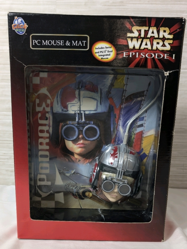 NEW Click Works Star Wars Episode 1 'Anakin' 3-D Mouse And Mouse Mat Serial and PS/2 Connection