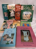 9 Reference Guide Books - Lefton China, Roseville Pottery, Corn Flower Glass +