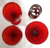 Ruby Red Glass Wine Glasses + Martini Glass - 3