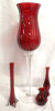 Ruby Red Glass Avon Vase & Pitcher +