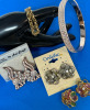 Lovely Bracelets & Pierced Earrings Crystal Rhinestones